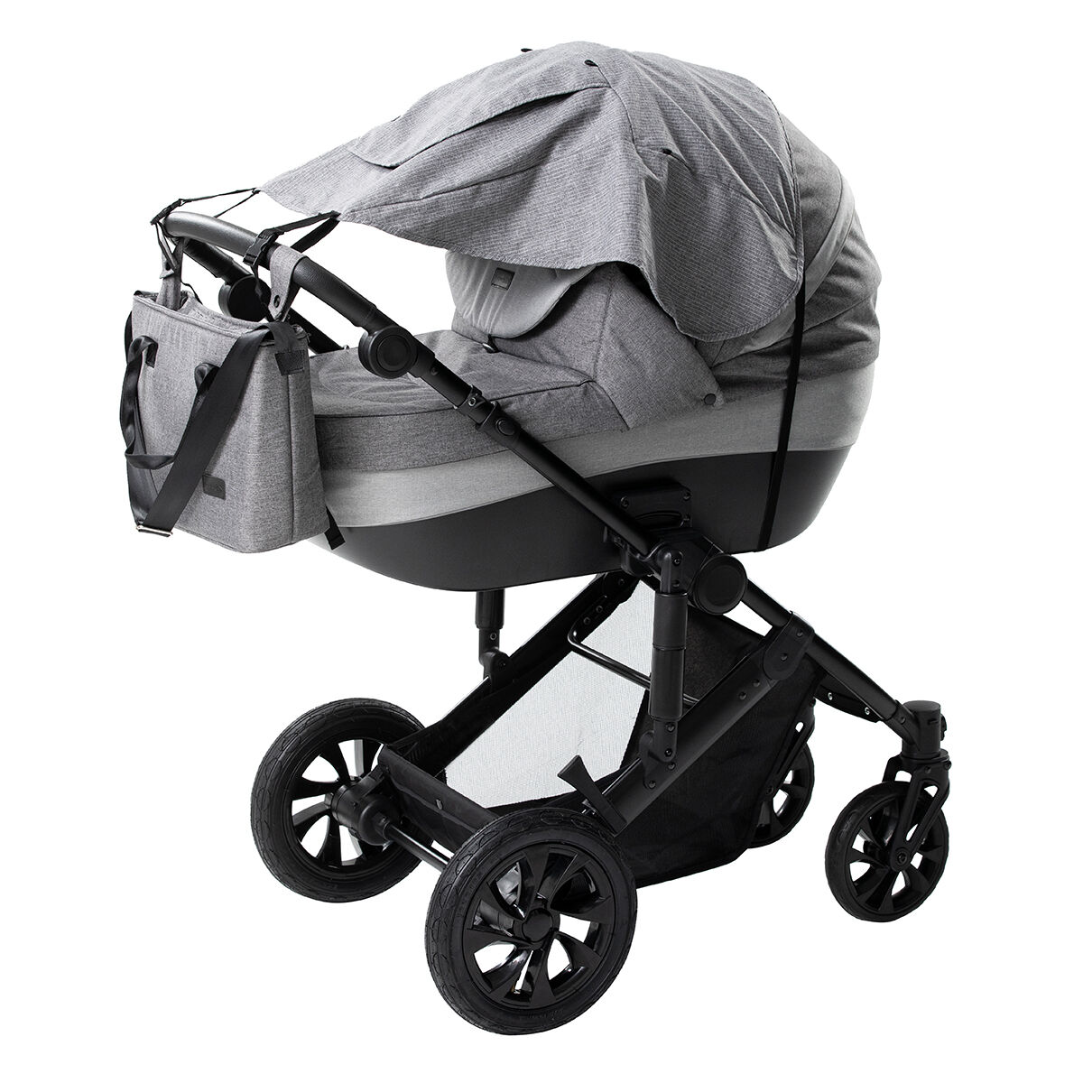 Baby-Budget | Zonnescherm met Luifel voor buggy, kinderwagen en wandelwagen - - Koala Grijs | Baby-Budget